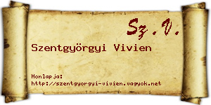 Szentgyörgyi Vivien névjegykártya