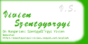 vivien szentgyorgyi business card